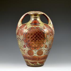 Vaso ad anfora con elementi vegetali e arabeschi - Galileo Chini, Fornaci San Lorenzo, 1920-1925 circa